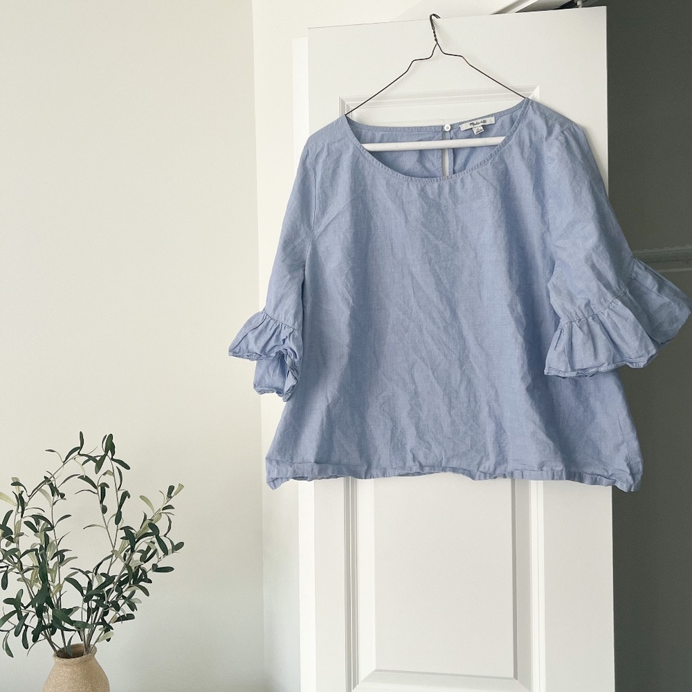 Madewell | Striped Bell-Sleeve Top